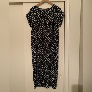Sheer midi print dress